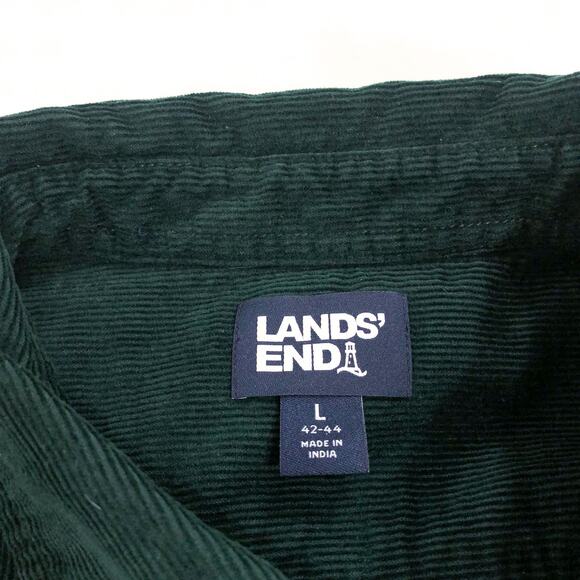 Land's End Mens Long Sleeve Corduroy Shirt - Picture 5 of 10